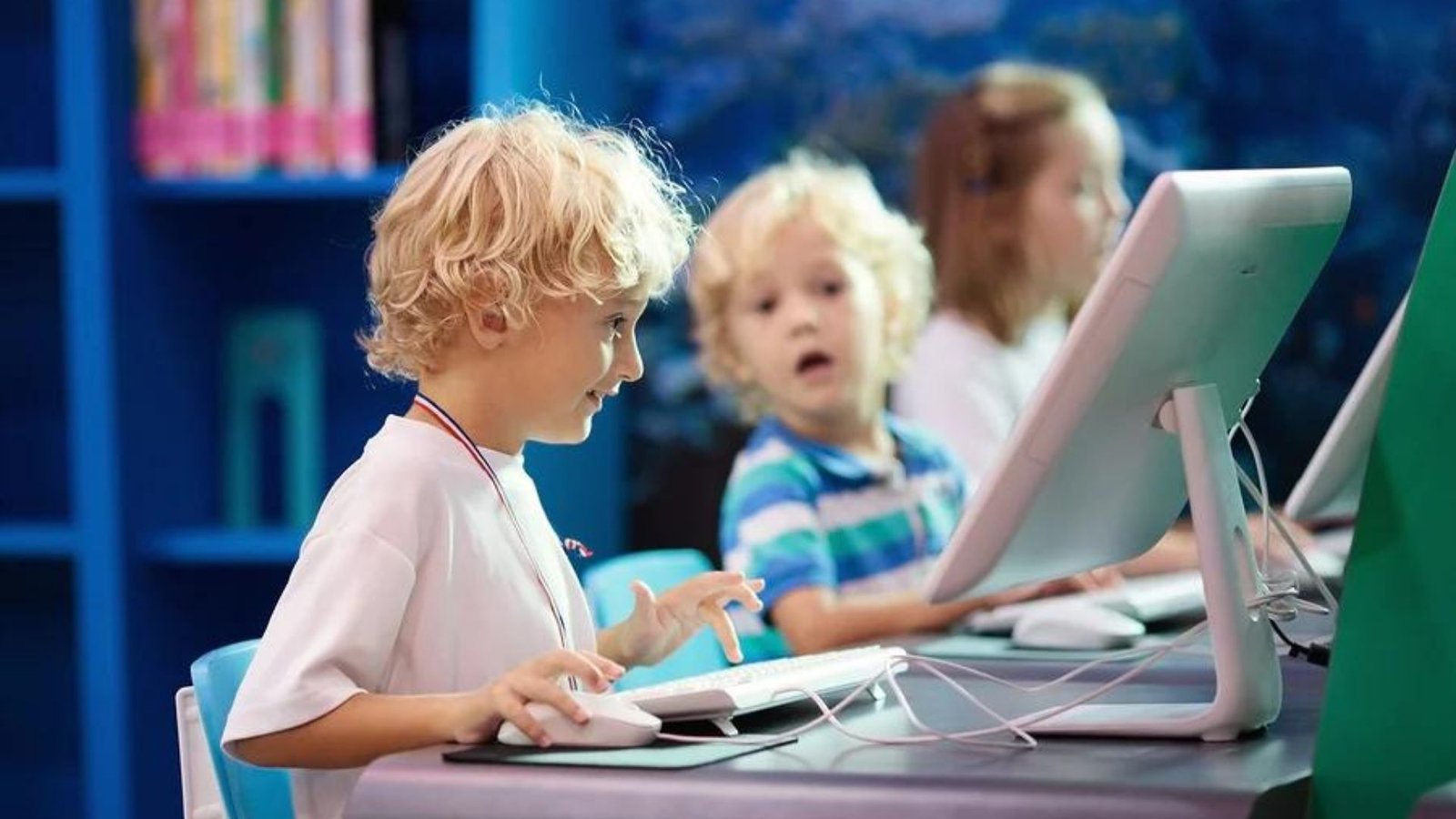 A Child Using a Computer